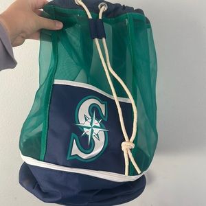 NWOT SEATTLE MARINERS Baseball Backpack drawstring cooler bag
